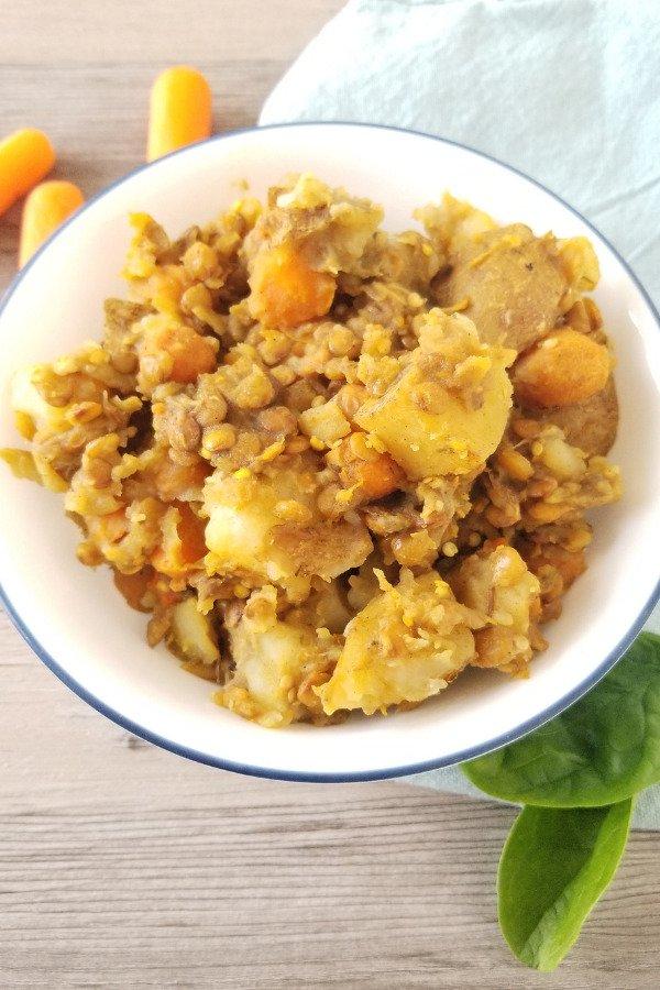 One Pot Moroccan Lentil Potato Stew