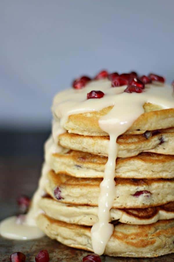 Pomegranate Orange Pancake with Orange Maple Glaze