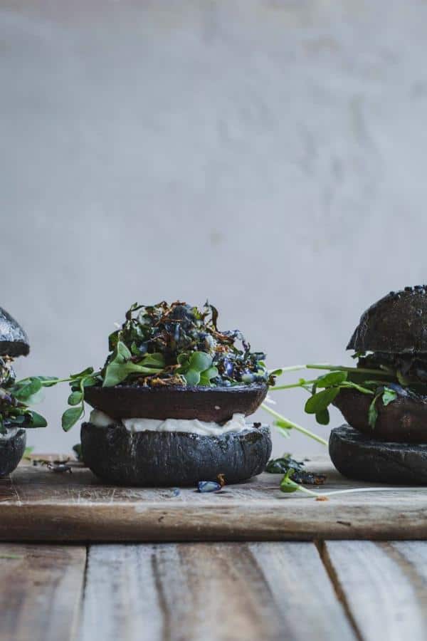 Portobello Mushroom Burger with Wasabi Sprouts