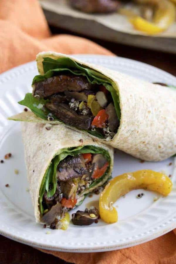 Portobello Mushroom Veggie Wraps