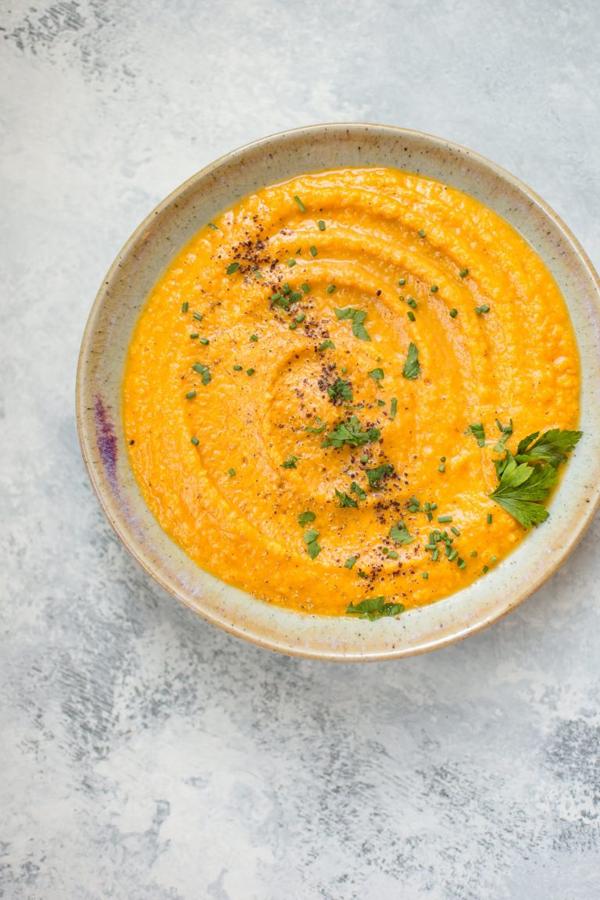 Pumpkin and Lentil Soup