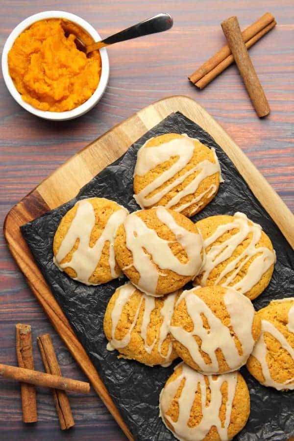 Pumpkin Cookies with Maple Glaze