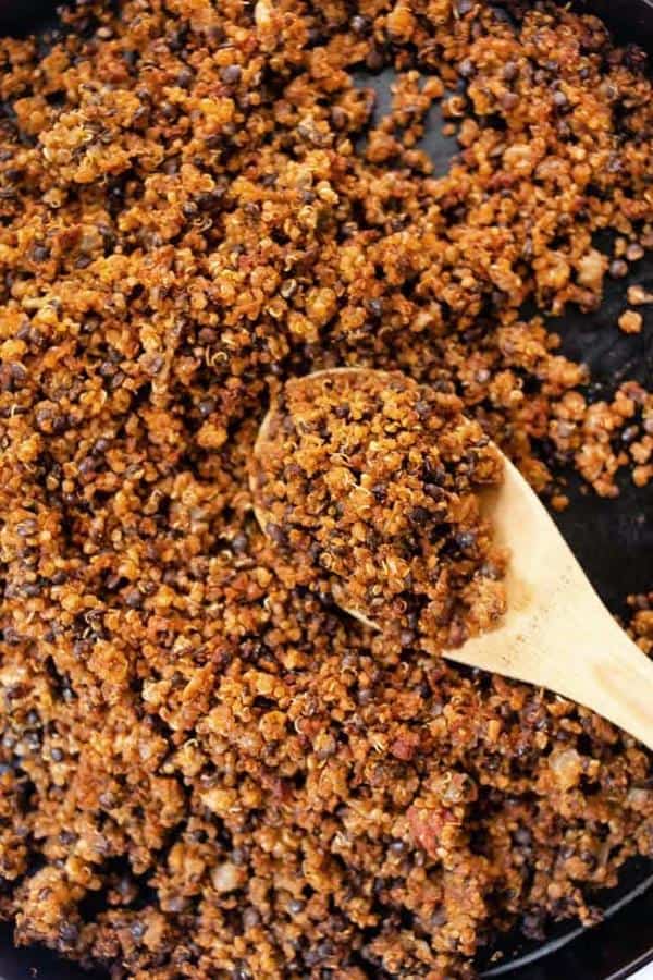 Quinoa Lentil Taco Meat