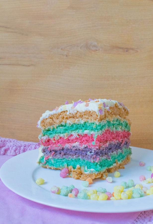 Rainbow Striped Cake Recipe