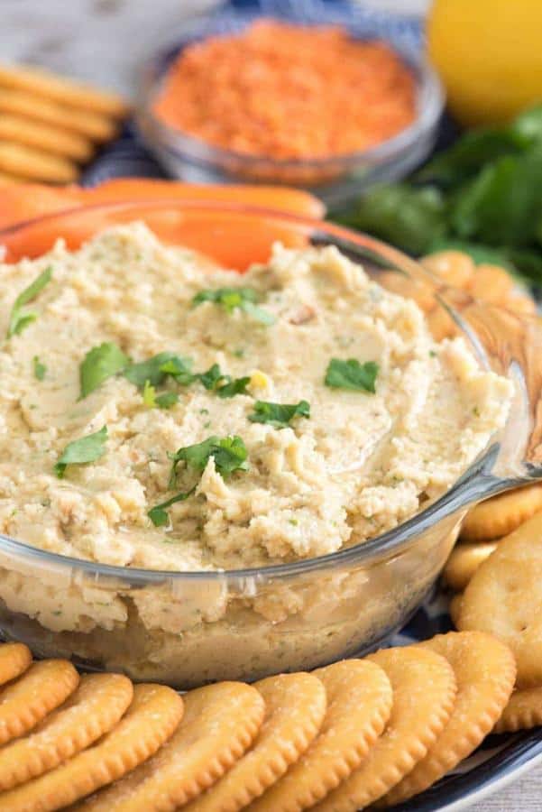 Roasted Garlic Lentil Dip