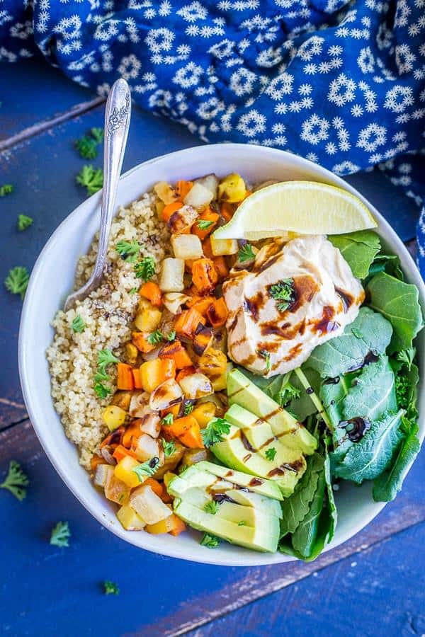 Roasted Root Vegetable Buddha Bowls