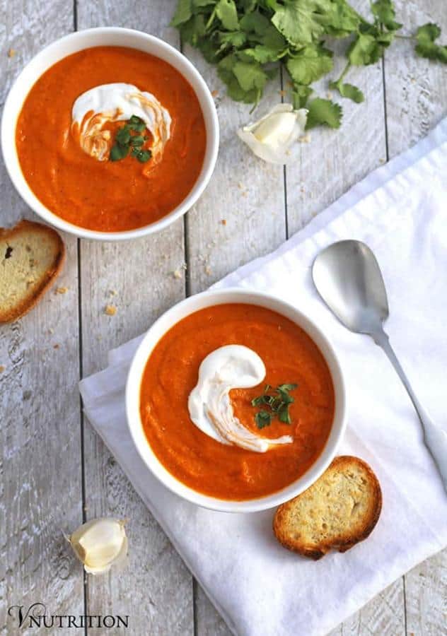 Roasted Tomato Chickpea Soup