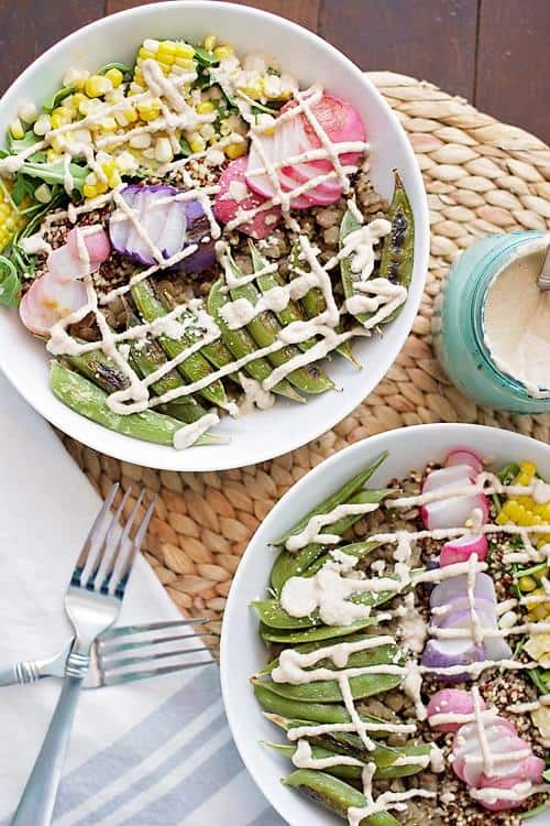 Roasted Veggie Bowl with Cashew Dressing