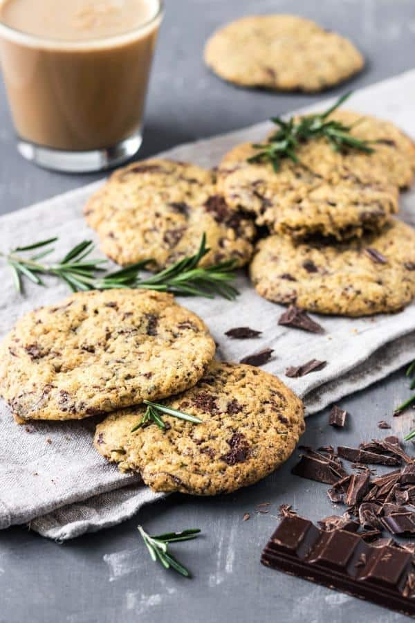 Salted Chocolate Chip and Rosemary Cookies