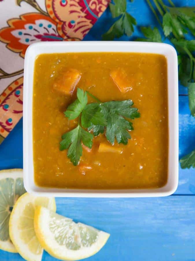 Smoky Lentil Sweet Potato Soup