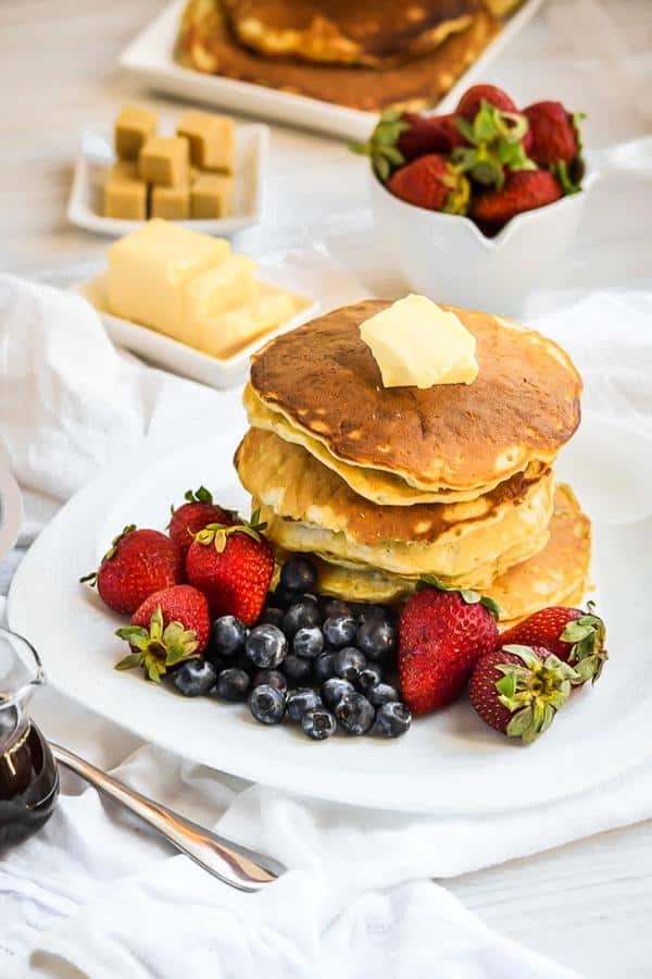 Soft and Simple Coconut Cream Pancakes