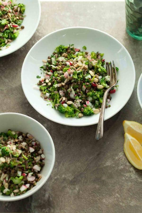 Tabbouleh Style Lentil Radish Salad