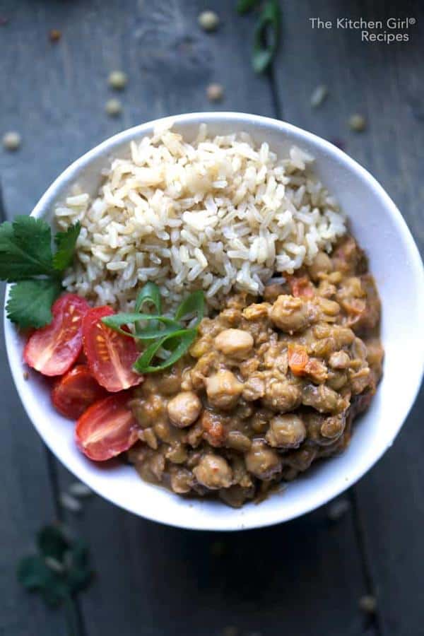 Thai Lentil Chickpea Curry