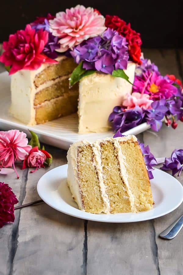 Triple Layer Vanilla Velvet Valentine Cake