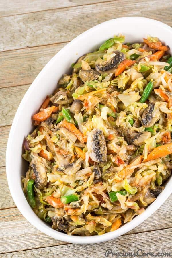 African Mixed Vegetables with Cabbage
