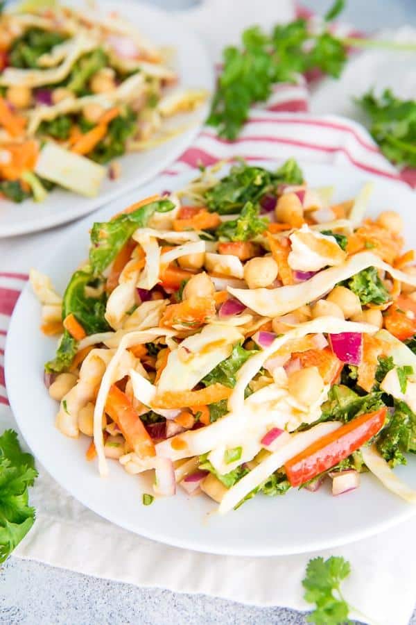 Kale and Cabbage Pad Thai Salad