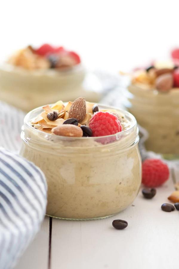 Almond, Coconut and Vanilla Latte Overnight Oats