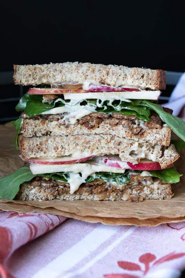 Apple, Arugula and Smoky Tempeh Sandwich