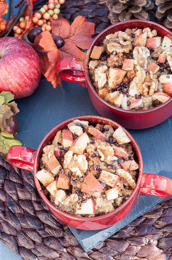 Apple Walnut Quinoa Breakfast Bowl