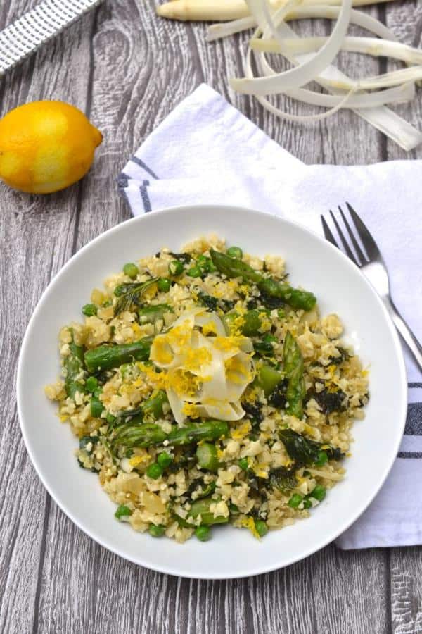 Asparagus, Kale and Pea Lemon Risotto