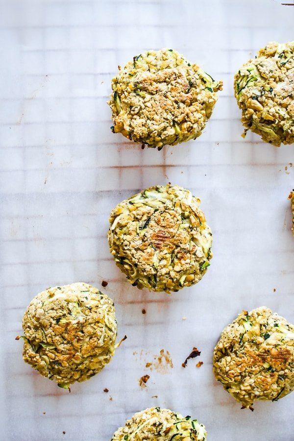 Baked Falafel with Zucchini and Mint