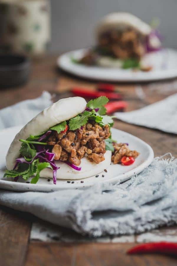 Bao Burger with Peking Tempeh