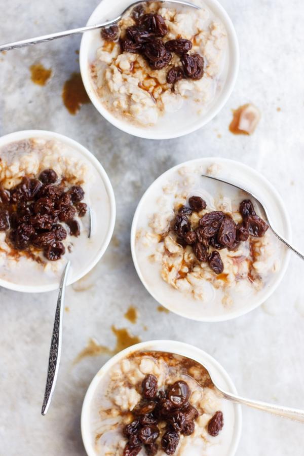 Basic Overnight Oats With Black Tea Soaked Raisins