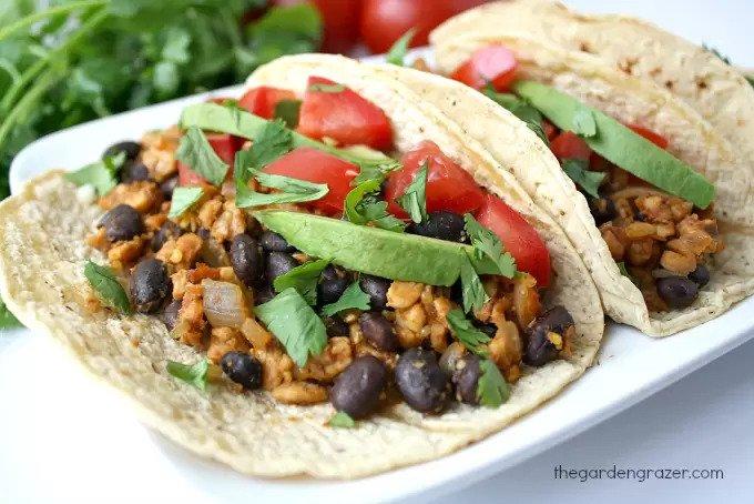 Black Bean Tempeh Tacos