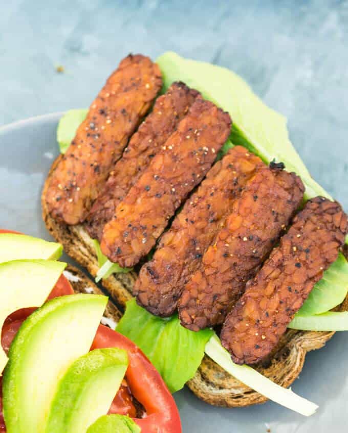 Black Pepper Tempeh Bacon