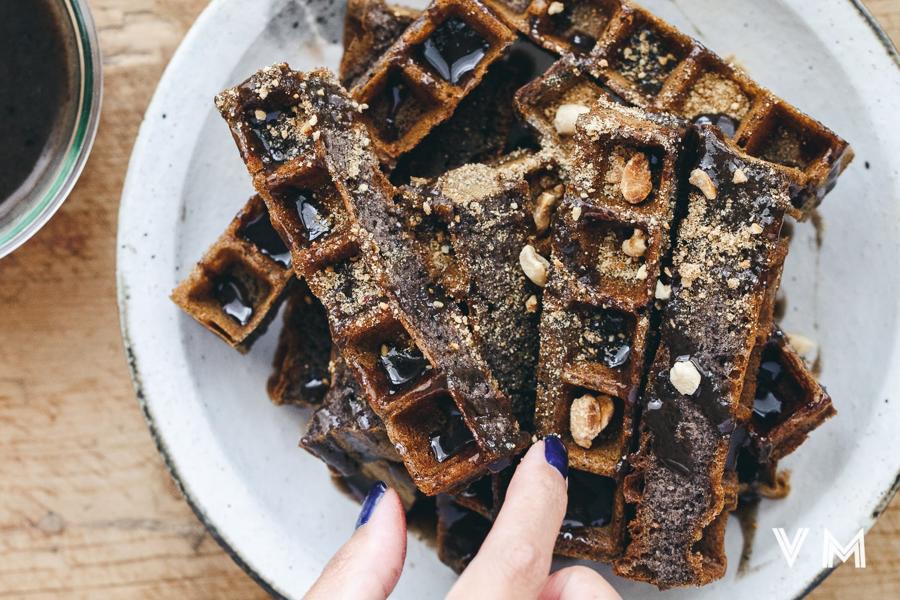 Black Sesame Waffles