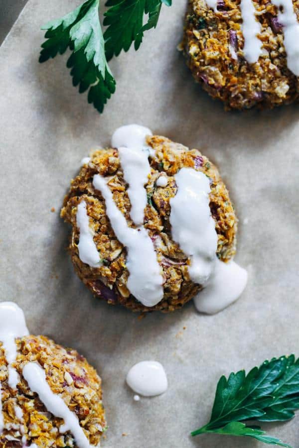 Butternut Squash Falafel with Maple Tahini Sauce