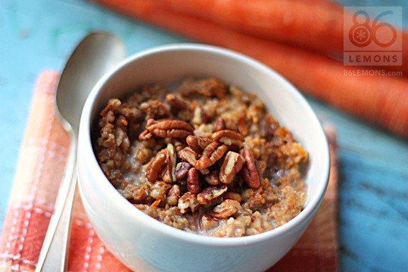 Carrot Cake and Zucchini Bread Oatmeal