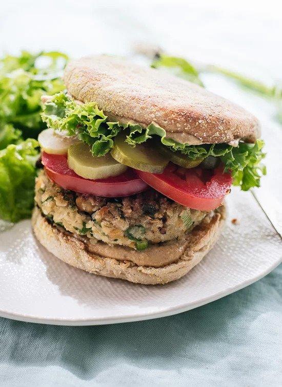 Cauliflower Falafel Veggie Burgers