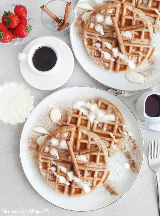 Cinnamon Roll Waffles