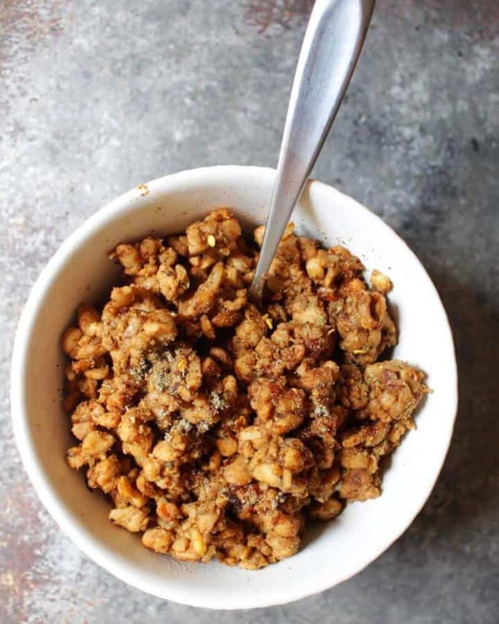 Crumbled Tempeh Sausage