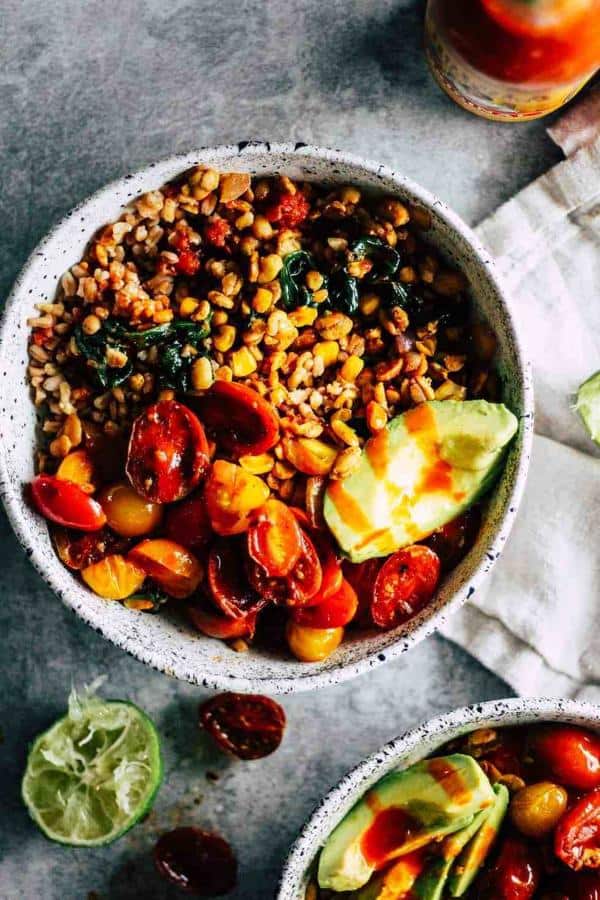 Easy Tempeh Burrito Bowls