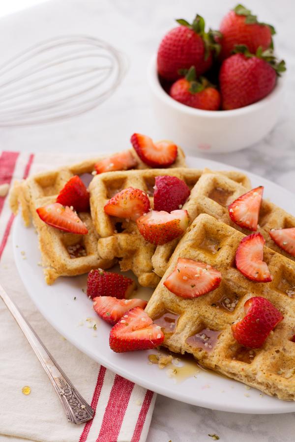 Easy Waffles with Strawberries