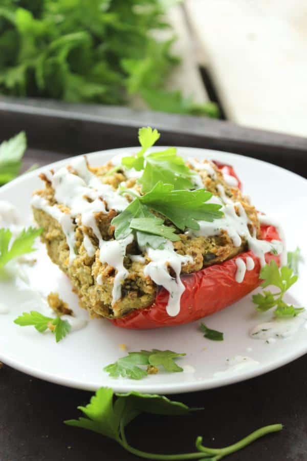 Falafel Stuffed Peppers