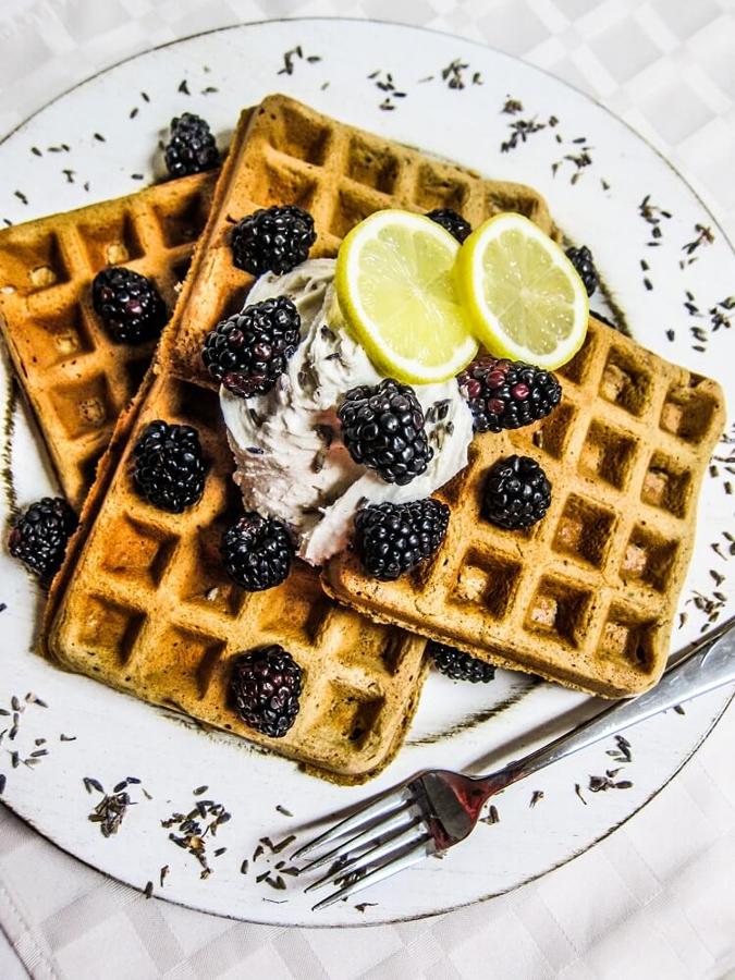 Lavender Lemon Waffles