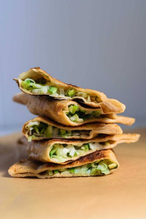 Leek Bolani (Afghan Leek Stuffed Flatbread)