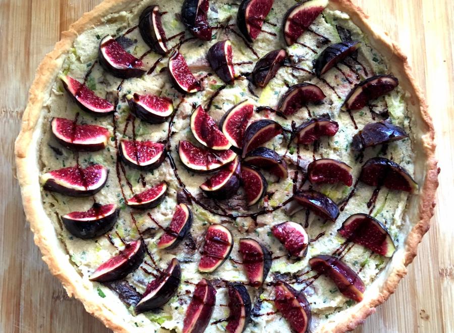 Leek, Mushroom and Fig Tart