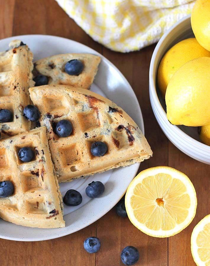 Lemon Blueberry Waffles