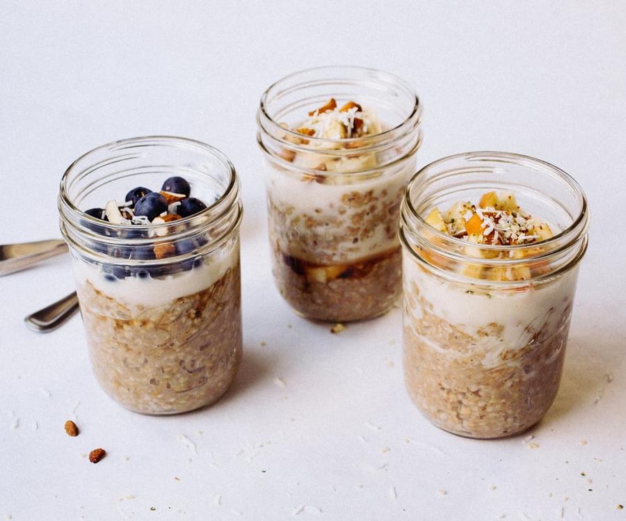 Overnight Buckwheat and Steel Cut Oats Breakfast Jars