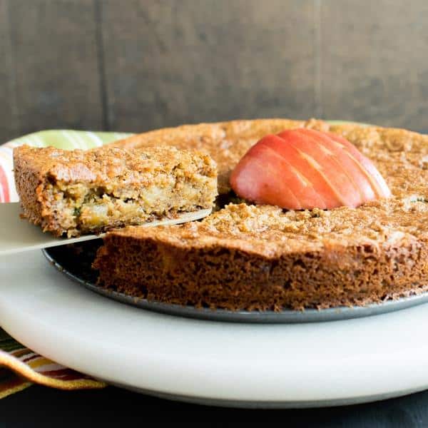 Pan Seared Apple Almond Cake