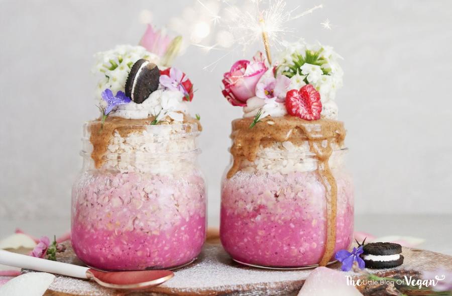 Raspberry Ombré Overnight Oats