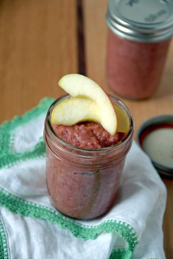 Red Wine Poached Apple Jam
