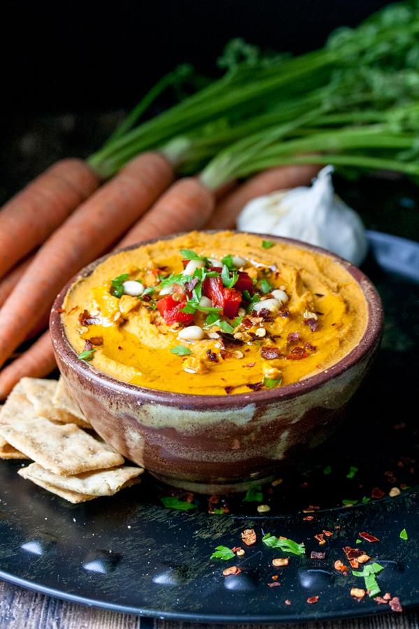 Roasted Carrot White Bean Hummus