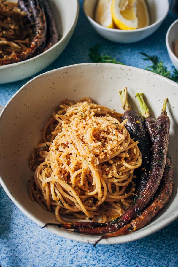 Roasted Heirloom Carrots with Black Pepper Pasta