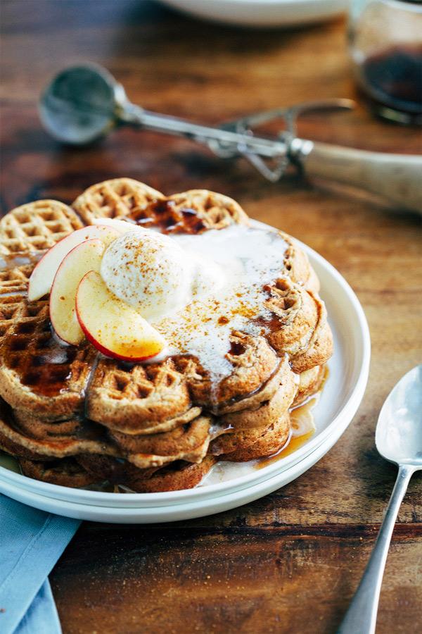 Spiced Apple Pie Waffles