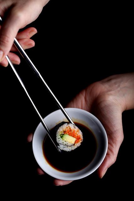 Spicy Carrot Lox and Avocado Sushi